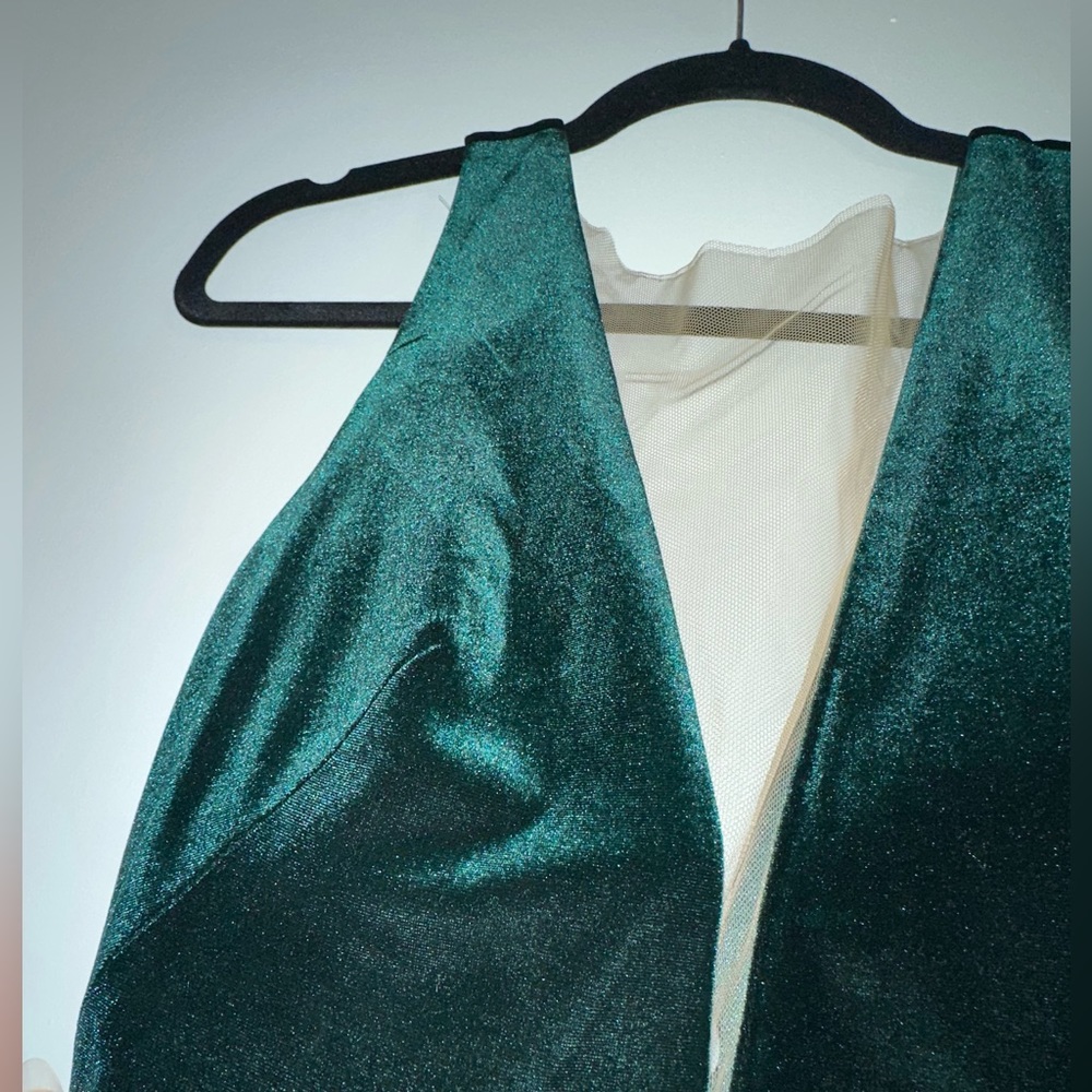 Jenny Yoo Logan Deep V Velvet Column dress - Picture 3 of 6